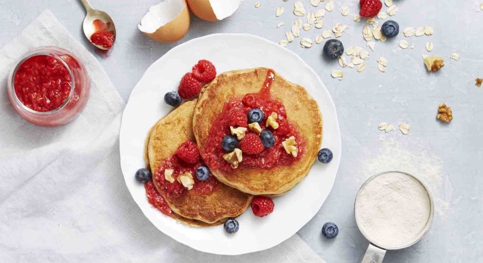 Whole-Grain Berry Pancakes
