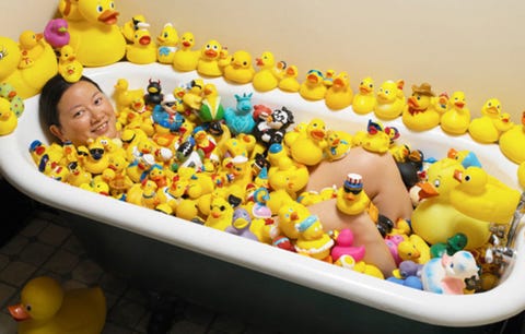 Charlotte Lee and her rubber ducks Guinness World Records