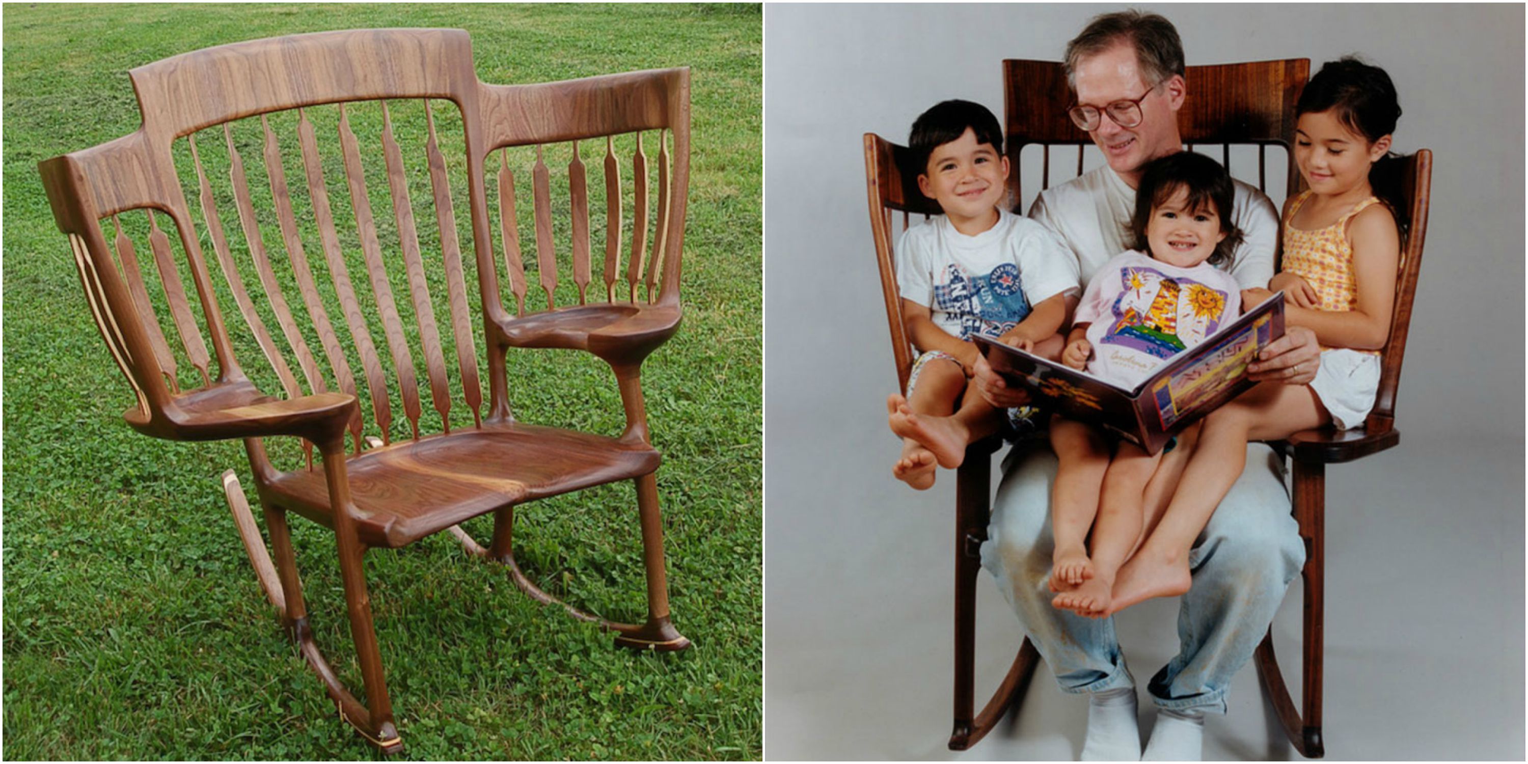 Triple Rocking Chair Innovative Chair Holds Three Children