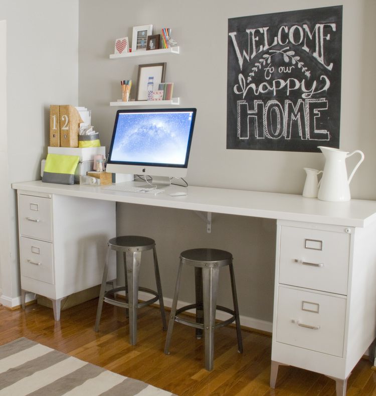 desk out of file cabinets