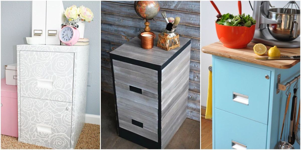9 Filing Cabinet Makeovers - New Uses For Filing Cabinets