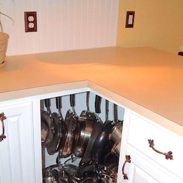 How to Organize Pots and Pans - Kitchen Cabinet Storage Ideas