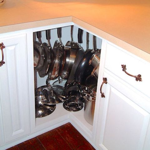 How To Organize Pots And Pans Smart, Cabinet Pot Rack