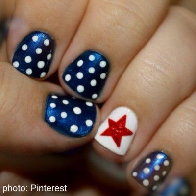 26 Epically Funny Pinterest Manicure Fails Nail Art The Goal Patriotic Polka Dots