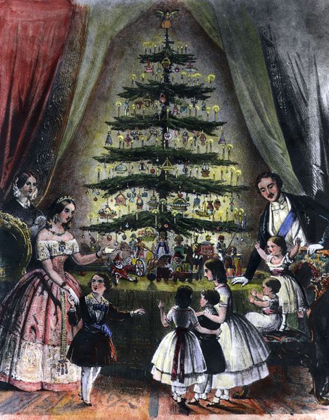 queen victoria and prince albert around the christmas tree 