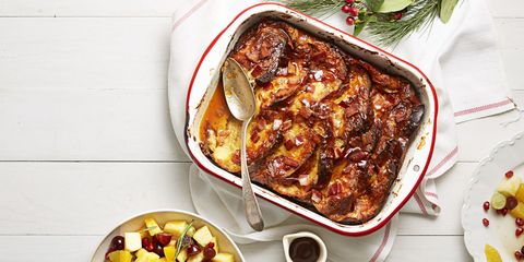 <p>A Make-ahead French toast bake that tastes like a giant McGriddle? It's about to be a very merry Christmas indeed.</p><p><a href="http://www.goodhousekeeping.com/food-recipes/easy/a35799/bacon-french-toast-bake/" target="_blank">Get the recipe for Bacon French Toast Bake »</a></p>