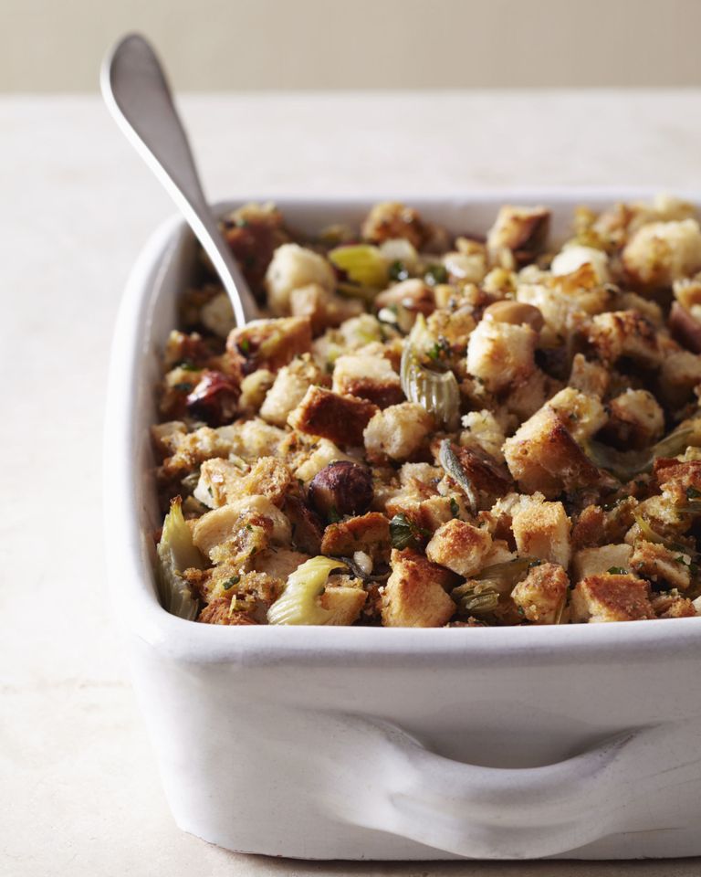 Turkey Stuffing Recipe - Traditional Bread Stuffing with Herbs Recipe