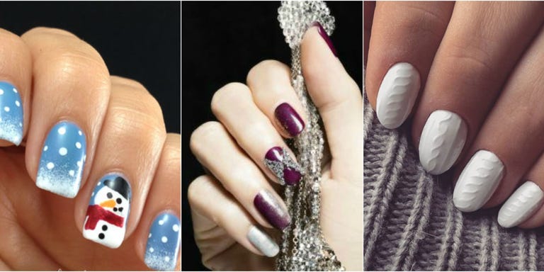16 Winter Nail Art Ideas — Designs For New Year's And Holiday Nails Plus, try our best Christmas nail designs! - 16 Winter Nail Art Ideas — Designs For New Year's And Holiday Nails