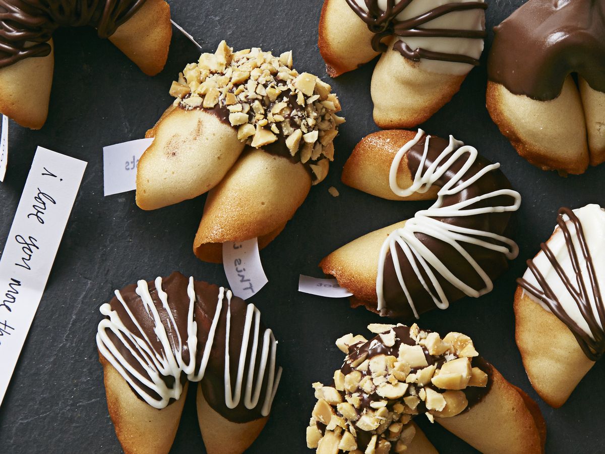 chocolate fortune cookies