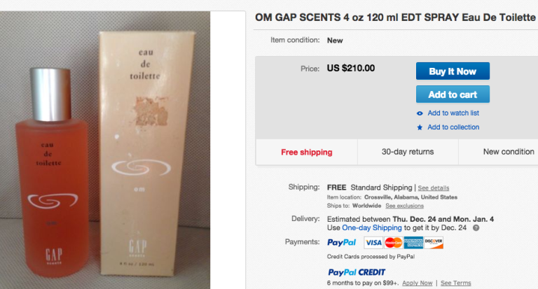 gap om perfume