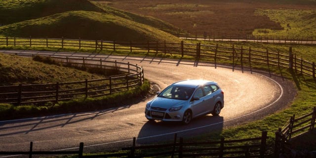 driving on road