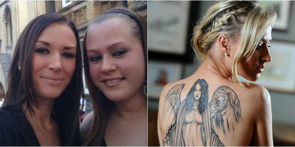 Woman Gets Memorial Tattoo in Honor of Sister Made of Ashes and Ink — Angel Memorial  Tattoo