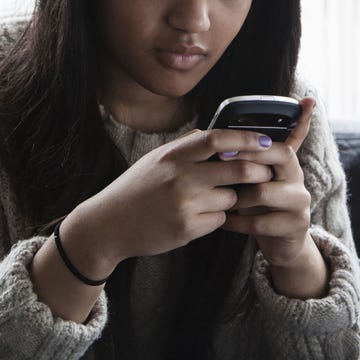 Teen Girl With Phone