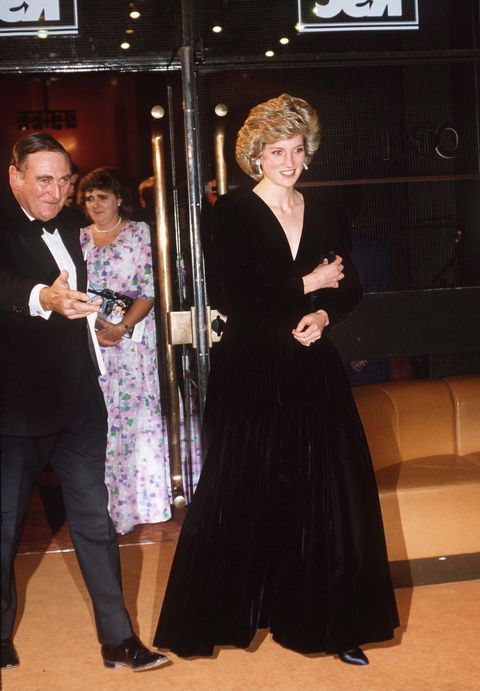 Princess Diana in Black Dress