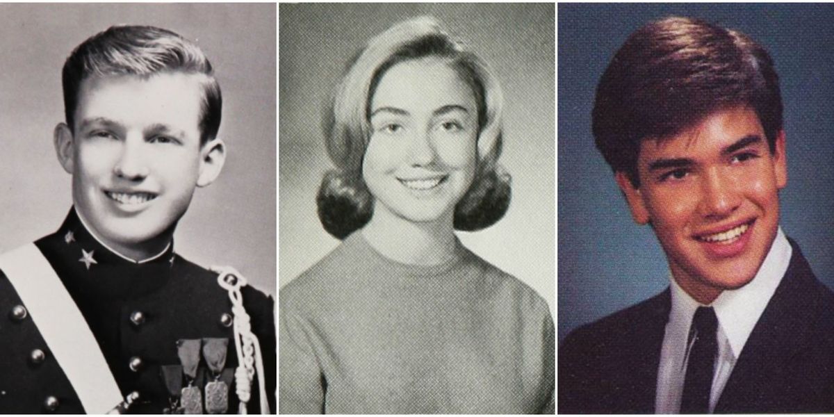 Donald Trump, Hilary Clinton and Marco Rubio Yearbook photos president candidate