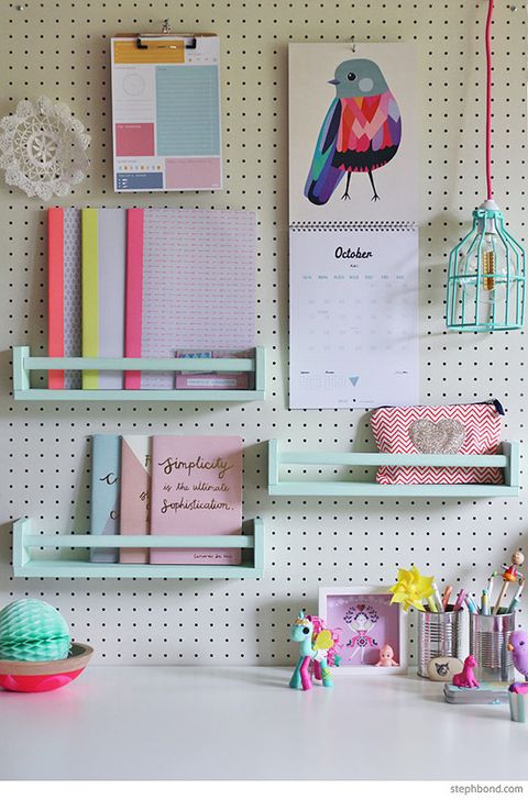 Pink, Magenta, Teal, Stationery, Paper product, Creative arts, Lipstick, Peach, Office supplies, Shelving, 