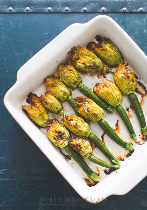 Oven Roasted Zucchini Flowers