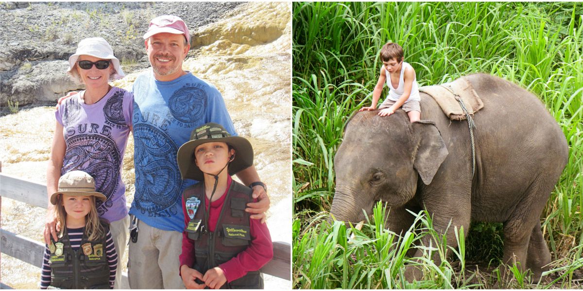 the Bailey Giauque family in Yellowstone and Thailand