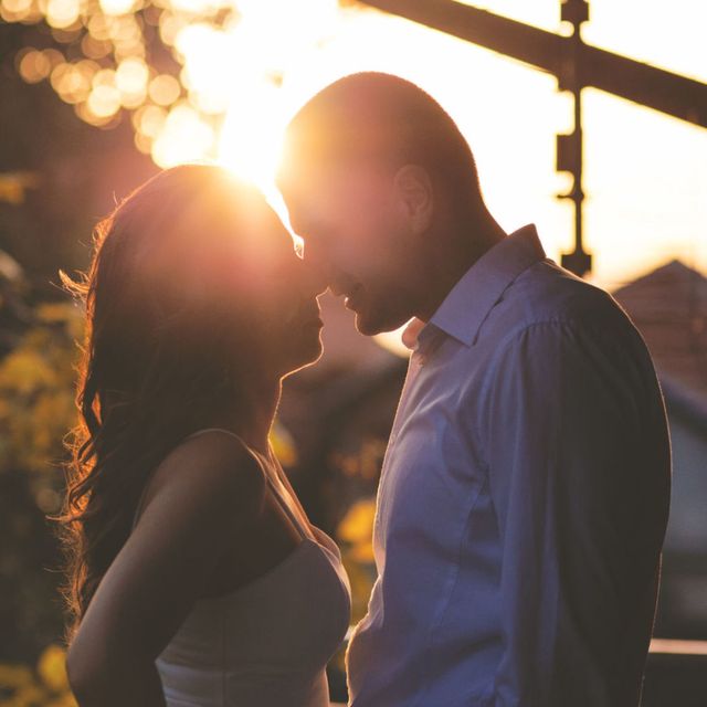 Couple Kissing in Sun