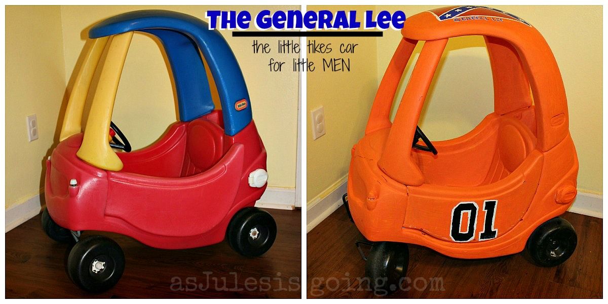 upcycled little tikes car