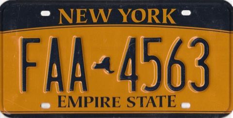 NYC License Plate