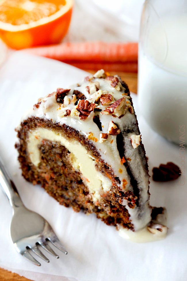 Cream Cheese Stuffed Carrot Bundt