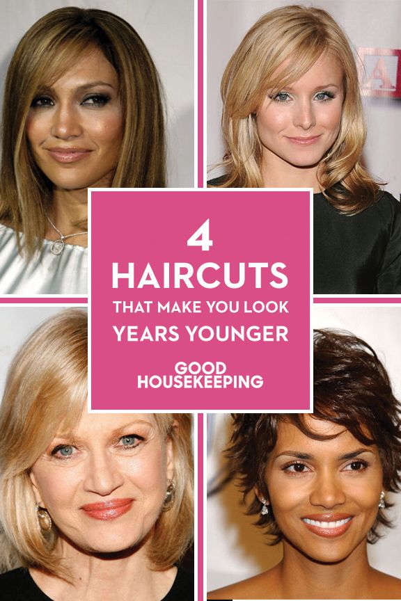 What hair part makes you look younger?