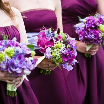 Blue, Yellow, Bouquet, Purple, Flower, Petal, Strapless dress, Violet, Cut flowers, Lavender, 