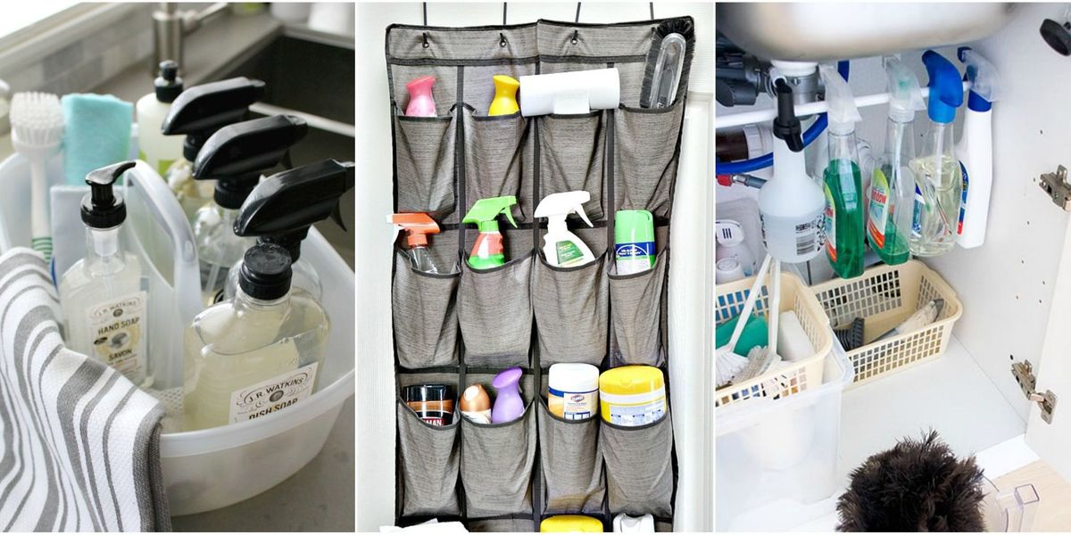 Large Cleaning Caddy, Cleaning Supplies Organiser, Cleaners Caddy Tote  Basket