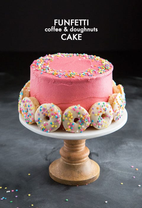 Funfetti Coffee & Doughnuts Cake | Beanstalk Single Mums