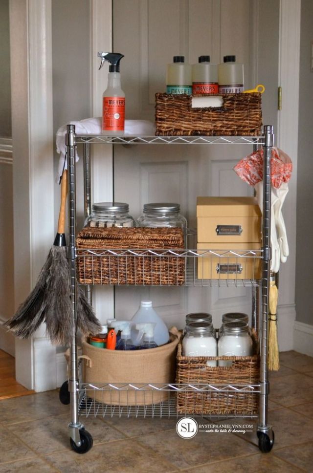 How to store cleaning supplies in a small apartment