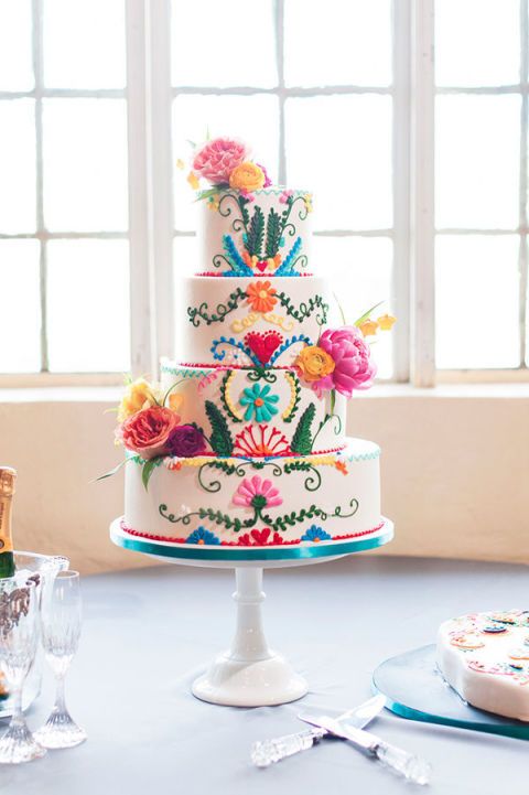 fiesta wedding cake