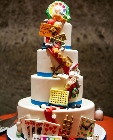 board game wedding cake