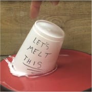 Melting Styrofoam Cup Melting Styrofoam Cup