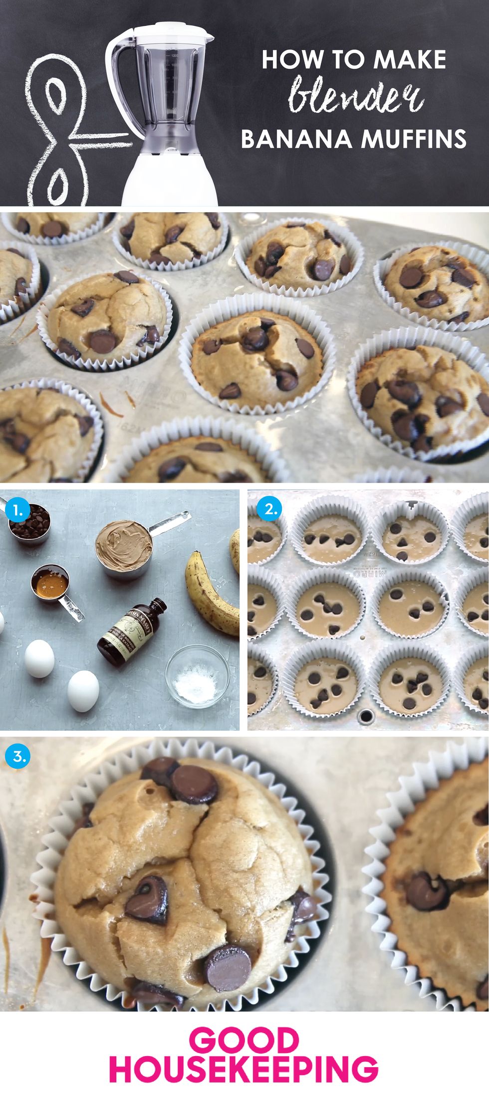 Learn how to make banana muffins in the blender