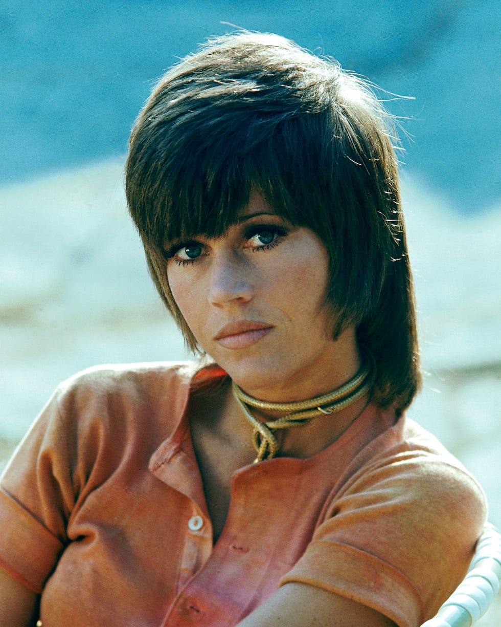 after hairstylist paul mcgregor cut jane fonda's hair into this funky short and long style for the 1971 film klute, women began asking their own hairdressers for this unisex look