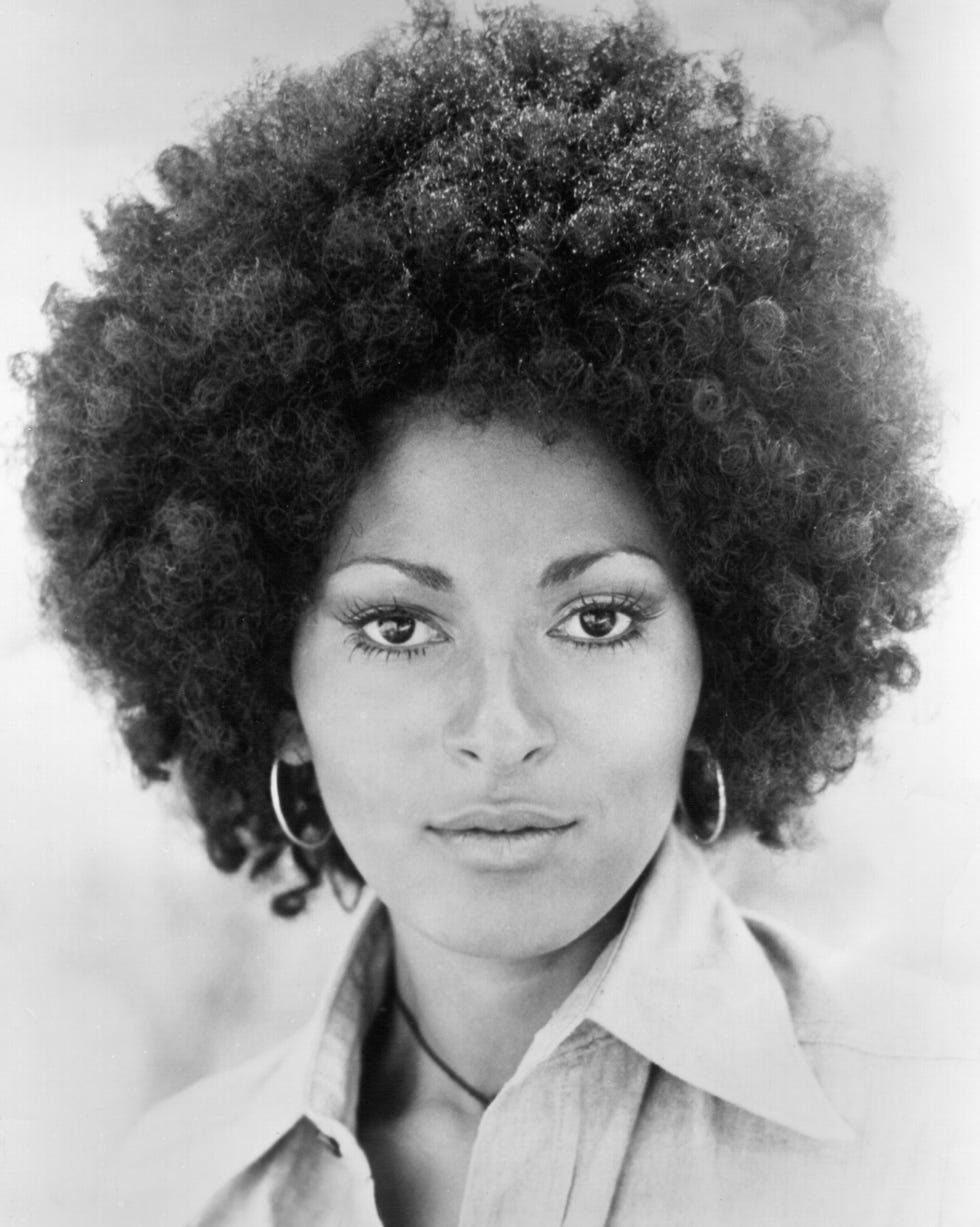 as more black women began wearing their hair in natural styles as opposed to relaxed or covered with a wig, pam grier and her voluminous curls became one of the decade's most iconic looks