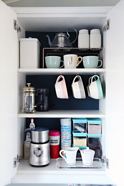 coffee cup cabinet