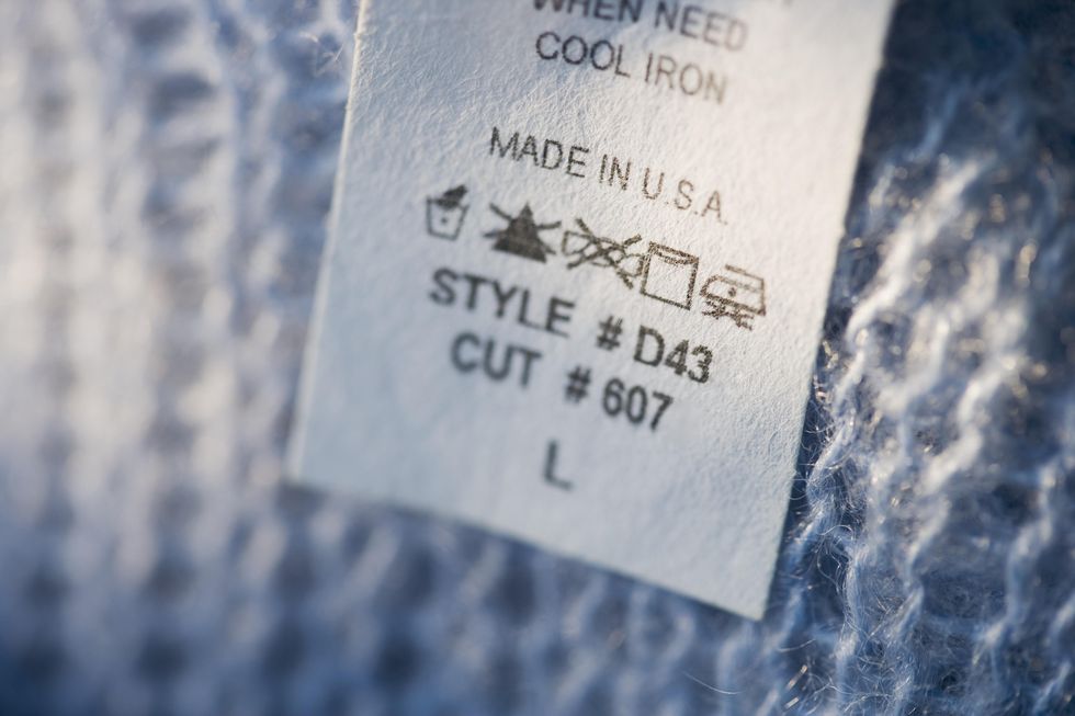 clothing care label