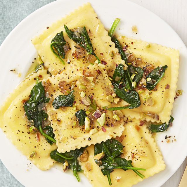 Ravioli With Brown Butter And Spinach Recipe