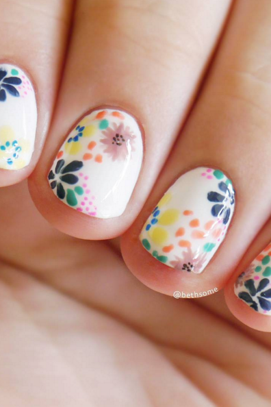 25 Flower Nail Art Design Ideas Easy Floral Manicures For Spring And Summer