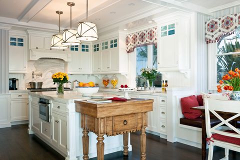 <p>"People tend to overlook the importance of the ceiling in the kitchen," says designer <a href="http://www.warrensheetsdesign.com/" target="_blank">Warren Sheets</a>. "I remind my clients that ceilings can either absorb or reflect light back down — which is important for food preparation." The lighter the hue, the easier it might be to see that onion you're trying to chop.
</p><p><br>
</p><p>But you'll also need to look down to ensure your kitchen is as light or as dark as you prefer: "The same can be said about flooring," says Sheets continues. "I'm not surprised at the recent excitement building around gray wood floors. These can make for a lighter, brighter kitchen and give the illusion of a bigger space. Plus, wood is far easier on your feet than stone floors."</p>