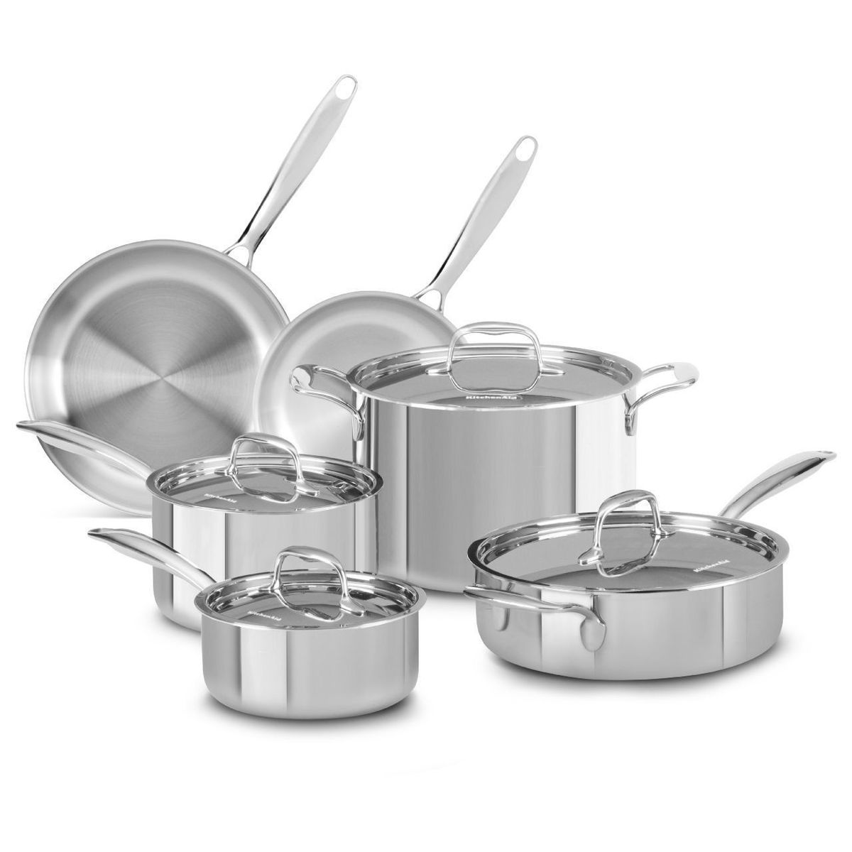 KitchenAid Tri-Ply Stainless Steel 10-Piece Set (KC2TS10ST