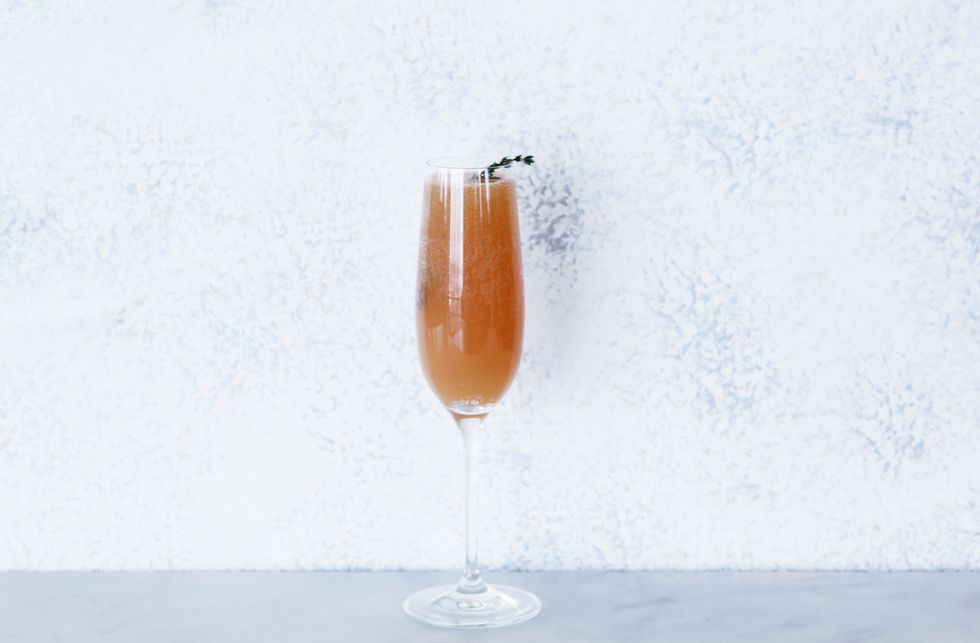 Learn how to make a grapefruit mimosa cocktail.