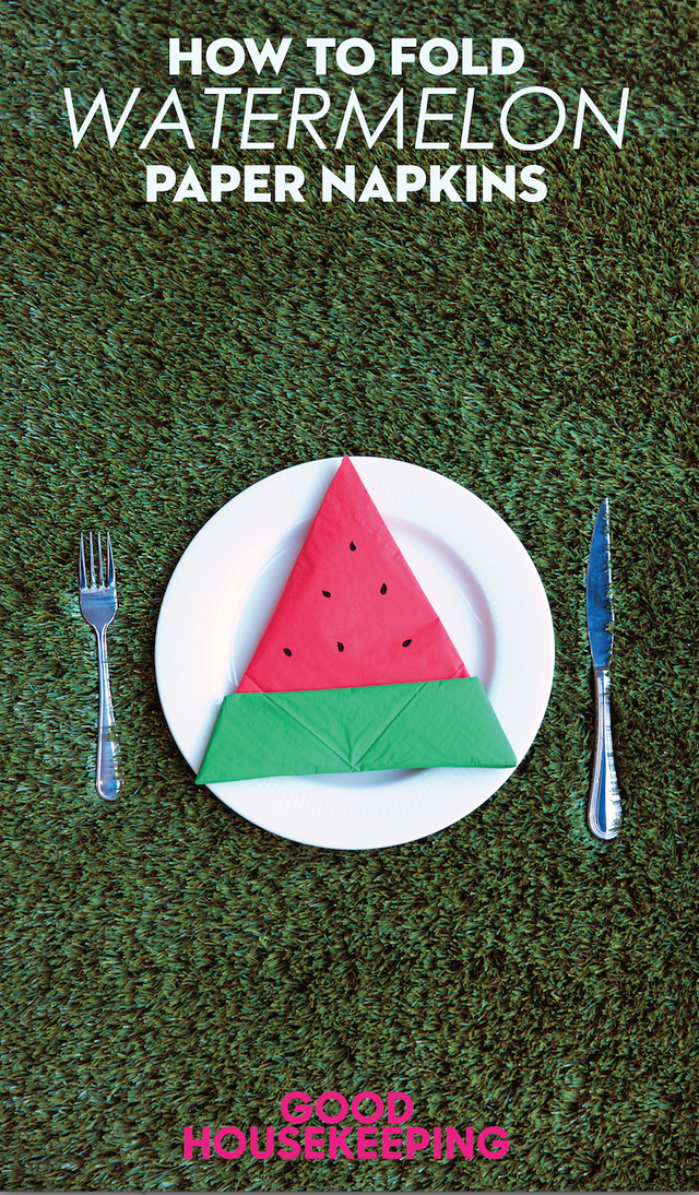 Summer Party Watermelon Napkin Tutorial