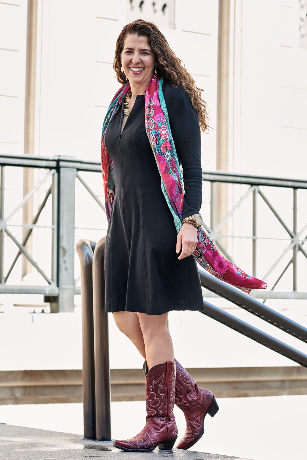 Clothing, Sleeve, Outerwear, Dress, Pink, Style, Purple, Street fashion, Magenta, Boot, 