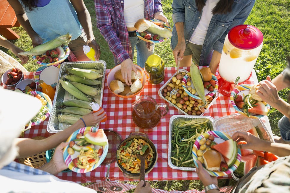 summer picnic table