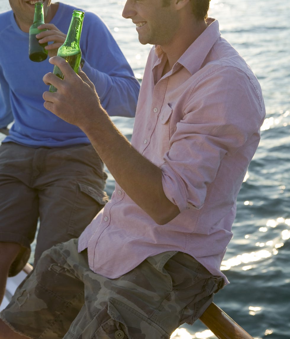 drinking on a boat
