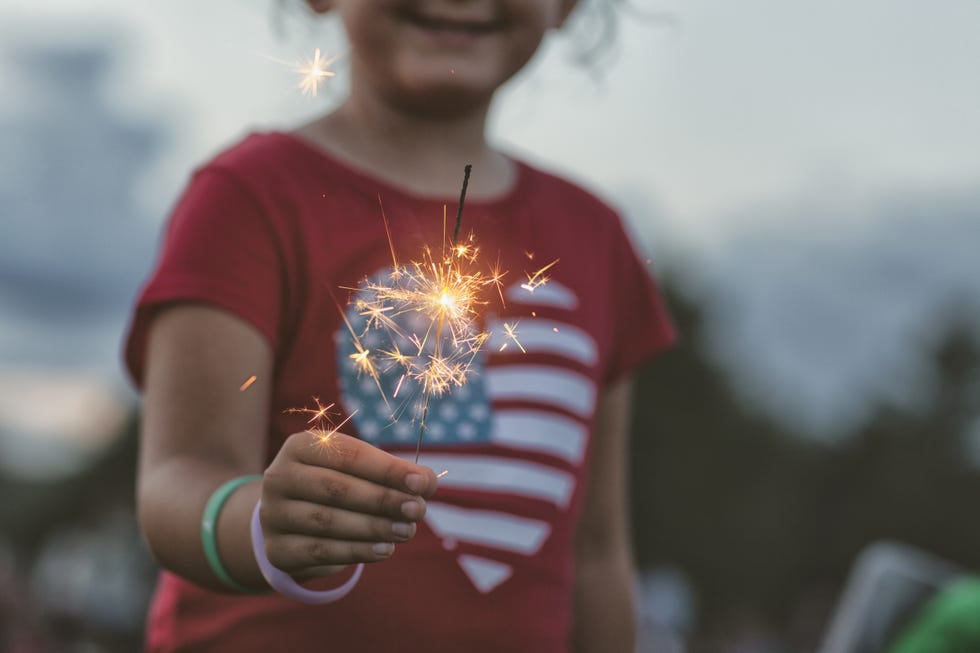 girl sparkler firework