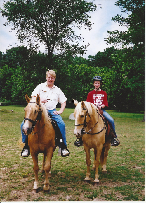 Andy and Ann Grosmaire riding horses in the Great Smoky Mountains